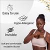 Chandler Nipple Cover | Sticky Adhesive Silicone Nipple Pasties | Reusable Pasty Nipple Covers for Women with Travel Box | Original Circle or Lift Style Available | Invisible Adhesive Breast Pasties. view 3