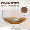 Chandler Nipple Cover | Sticky Adhesive Silicone Nipple Pasties | Reusable Pasty Nipple Covers for Women with Travel Box | Original Circle or Lift Style Available | Invisible Adhesive Breast Pasties. view 4