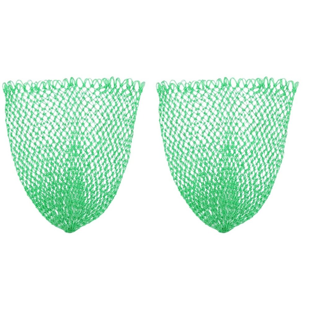 2pcs Outdoor Thick Nets Green Portable Thickened Bag Cm Catching Landing Saltwater Foldable Catch Mesh Land Small Tank Net Freshwater Fly Fishing Replacement Netting Fish