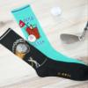 K. Bell Men's Fun Sports & Outdoors Crew Socks-1 Pairs-Cool & Funny Novelty Gifts, 19th Hole (Turquoise), 6.5-12 view 4