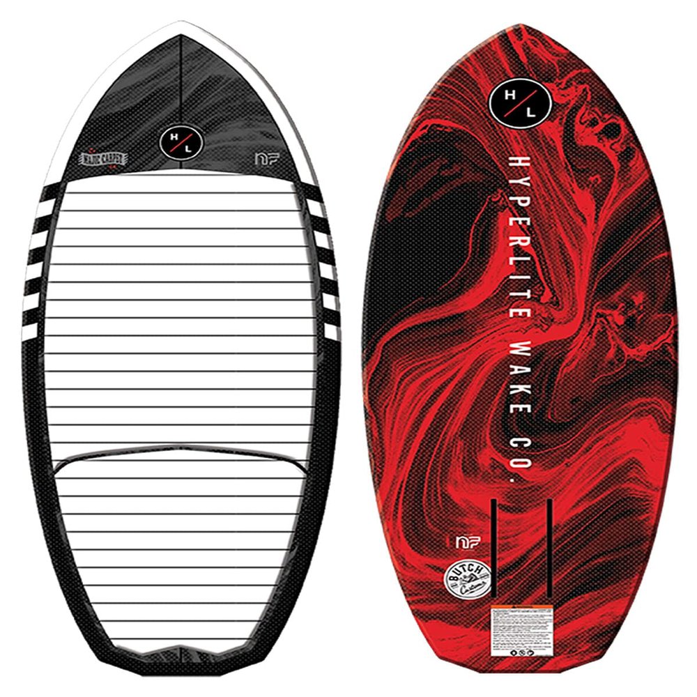 Hyperlite Majic Karpet Wakefoil Board White/Red 4ft 4in
