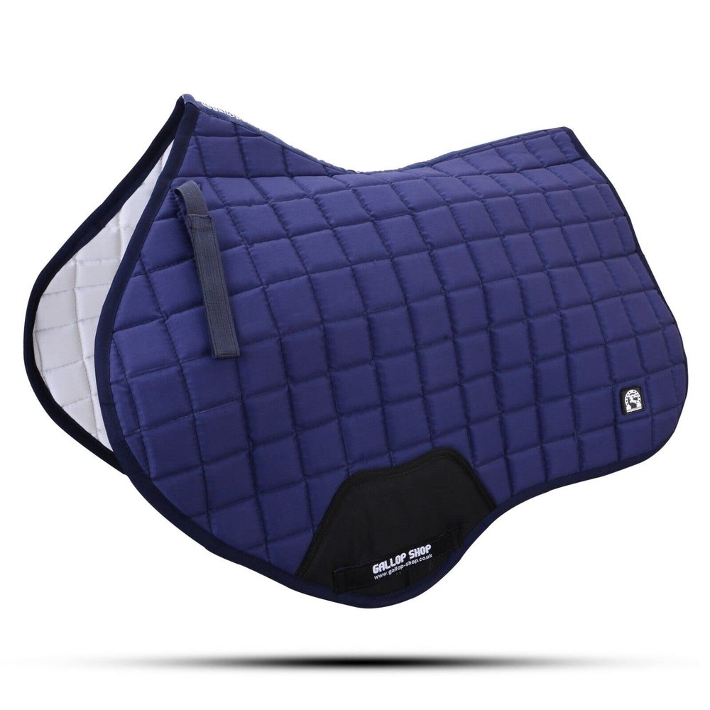 GLP Close Contact Jumping Saddle Cloth Numnah Saddle Pads (Full, Navy)