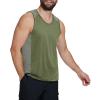BASS OUTDOOR Men's Pullover Men's Knit Tank TOP,DP Lime, XL view 3
