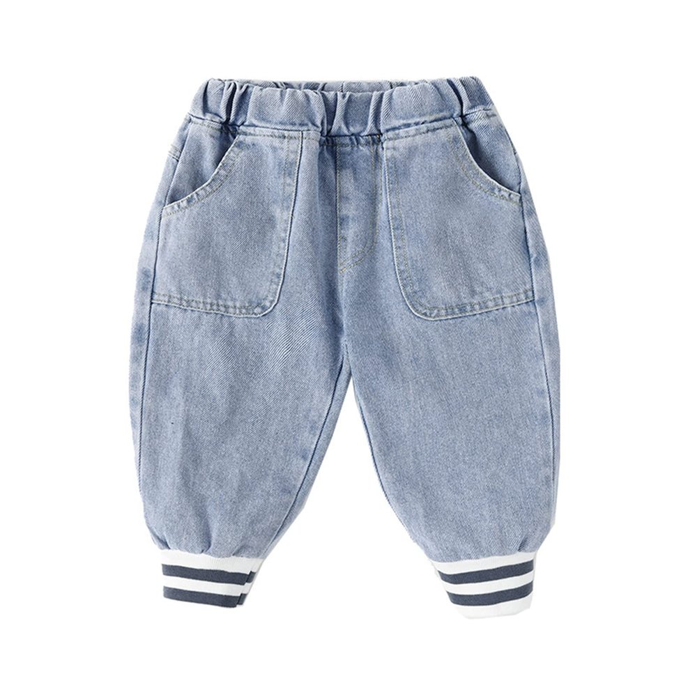 Baby Boys Clothes Children Toddler Kids Infant Baby Boys Girls Patchwork Striped Jeans Pants (Light Blue, 18-24 Months)