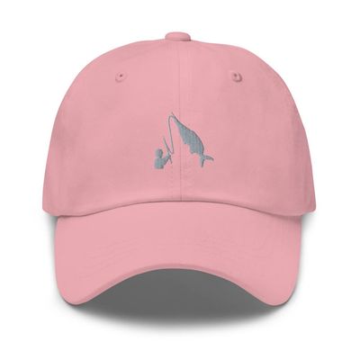 Big Game Fishing hat, Embroidered Unisex Baseball hat, Big Game Fishing Gifts, Big Game Fishing Cap. Pink