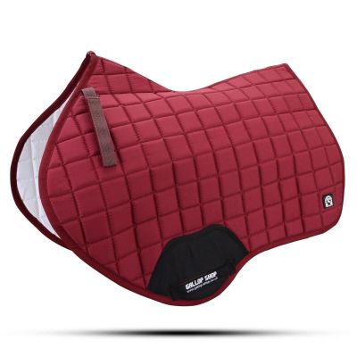 GLP Close Contact Jumping Saddle Cloth Numnah Saddle Pads (Full, Burgundy)