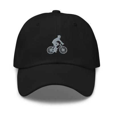 Cycling hat, Embroidered Unisex Baseball hat, Cycling Gifts, Cycling Cap. Black