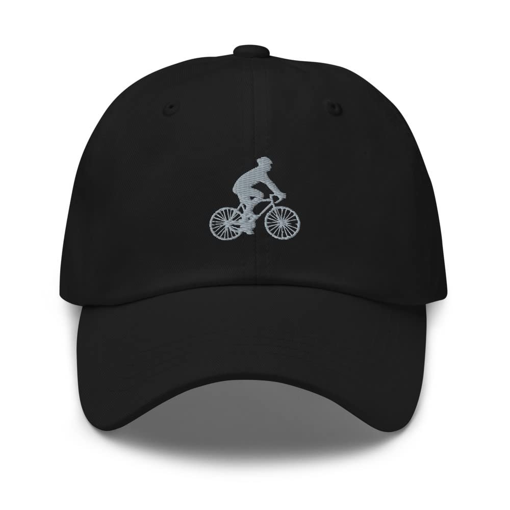 Cycling hat, Embroidered Unisex Baseball hat, Cycling Gifts, Cycling Cap. Black