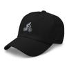 Cycling hat, Embroidered Unisex Baseball hat, Cycling Gifts, Cycling Cap. Black view 3