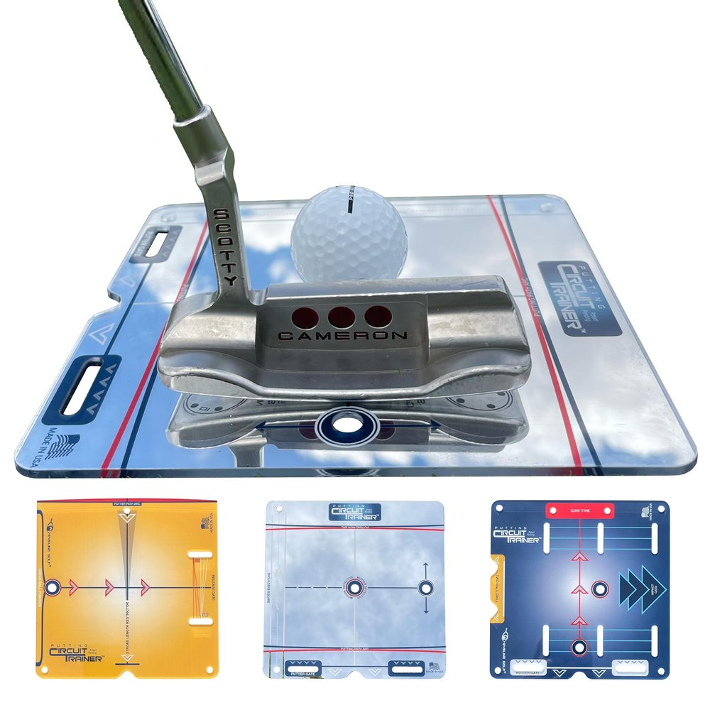 EyeLine Golf Putting Mirror, Circuit Trainer, Portable Putting Alignment Training Aids with Carry-on Bag, Indoor and Outdoor Practice, Golf Accessories, for Trainer (All Three Trainers)