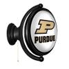 The Fan-Brand NCAA Purdue Boilermakers - Oval Rotating Lighted Wall Sign - Football, Basketball & Baseball College Sports Dcor - Office, Game Room, Fan Cave & Garage - USA Made view 2