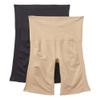Instant Shaping Womens 2 Pack Seamless Waist Long Leg Shaper Thigh Shapewear, Black, Nude, Large US view 1