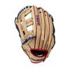 WILSON A500 12 Utility Youth Baseball Glove - Left Hand Throw, Blonde/Red/Royal view 2
