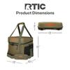 RTIC 28 Can Everyday Cooler, Soft Sided Portable Insulated Cooling for Lunch, Beach, Drink, Beverage, Travel, Camping, Picnic, for Men and Women, Olive view 4