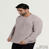 X RAY Mens Crew Neck Sweater, Cable Knit Crewneck Pullover Sweaters for Men, Vintage Mixed Stitch Sweatershirt, Sand, X-Large view 2