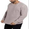 X RAY Mens Crew Neck Sweater, Cable Knit Crewneck Pullover Sweaters for Men, Vintage Mixed Stitch Sweatershirt, Sand, X-Large view 4