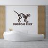 A TOP DESIGN Cat Skeleton Halloween Decals with Your Custom Text - Personalized Text for Your Halloween Sticker - Custom Halloween Cat Skeleton Kids Decor 61x46 inches inches view 1
