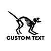 A TOP DESIGN Cat Skeleton Halloween Decals with Your Custom Text - Personalized Text for Your Halloween Sticker - Custom Halloween Cat Skeleton Kids Decor 61x46 inches inches view 2