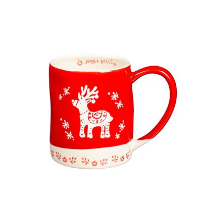 Evergreen 18 OZ Ceramic Reindeer Cup