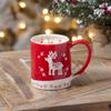 Evergreen 18 OZ Ceramic Reindeer Cup view 2