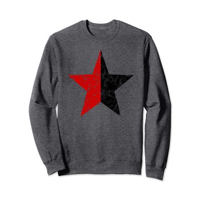 Star, anarchy, black red, pirate, rebel, punk, future, anti Sweatshirt