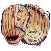 WILSON A500 12 Utility Youth Baseball Glove - Right Hand Throw, Blonde/Red/Royal view 1