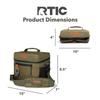 RTIC 8 Can Everyday Cooler, Soft Sided Portable Insulated Cooling for Lunch, Beach, Drink, Beverage, Travel, Camping, Picnic, for Men and Women, Olive view 4