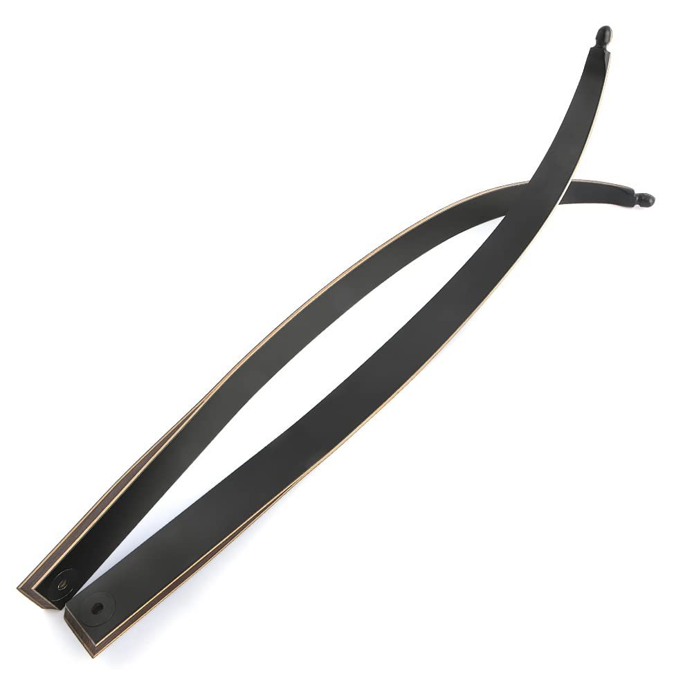 HNZMDY Black Hunter Archery Takedown Recurve Bow Limbs Replacements Takedown Longbow Limbs 25-60 Lbs Replacement Bow Limbs Only (40 Lbs, recurve Bow Limbs)