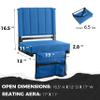 SPORT BEATS Stadium Seats with Back Support Bleacher Chairs with Back and Cushion Thick Padded Bleacher Seats Includes Shoulder Strap Blue 2pcs Regular - 17" W x 12" D x 16.5" H view 2