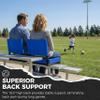 SPORT BEATS Stadium Seats with Back Support Bleacher Chairs with Back and Cushion Thick Padded Bleacher Seats Includes Shoulder Strap Blue 2pcs Regular - 17" W x 12" D x 16.5" H view 3