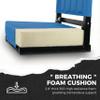 SPORT BEATS Stadium Seats with Back Support Bleacher Chairs with Back and Cushion Thick Padded Bleacher Seats Includes Shoulder Strap Blue 2pcs Regular - 17" W x 12" D x 16.5" H view 4