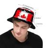 Cute Canada Flag Bucket Hat Summer Travel Beach Sun Hat Packable Outdoor Canadian Fisherman Cap for Women Men view 3