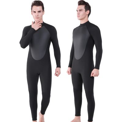 REALON Full Mens Womens Wetsuit 3mm Neoprene Diving Scuba Swimming Thermal Wet Suits Front/Back Zipper Cold Water Warm Swimsuit