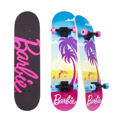 Barbie Skateboard with Printed Graphic Grip Tape - Great for Kids and Teens, Cruiser Skateboard with ABEC 5 Bearings, Durable Deck, Smooth Wheels