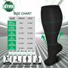 3 Pack Wide Calf Compression Socks for Women & Men, Plus Size Knee High Stockings for Circulation Support, Black 5XL view 3