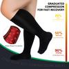 3 Pack Wide Calf Compression Socks for Women & Men, Plus Size Knee High Stockings for Circulation Support, Black 5XL view 4