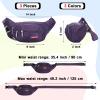 3 Pcs Fanny Packs Crossbody Waist Bags for Women Men Crossbody Waterproof Fanny Pack Belt Bag for Travel Walking Running Hiking Cycling Outdoor Easy Carry Any Phone, Wallet (Black, Purple, Navy Blue) view 2