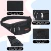 3 Pcs Fanny Packs Crossbody Waist Bags for Women Men Crossbody Waterproof Fanny Pack Belt Bag for Travel Walking Running Hiking Cycling Outdoor Easy Carry Any Phone, Wallet (Black, Purple, Navy Blue) view 3