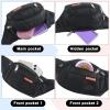 3 Pcs Fanny Packs Crossbody Waist Bags for Women Men Crossbody Waterproof Fanny Pack Belt Bag for Travel Walking Running Hiking Cycling Outdoor Easy Carry Any Phone, Wallet (Black, Purple, Navy Blue) view 4