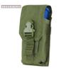 OD Green Hook Loop Tactical Buckled Universal Magazine Pouch 3.5" W x 7" H x 2" D view 2