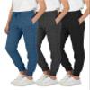 Real Essentials 3 Pack: Girls' Lounge Joggers Soft Athletic Performance Casual Sweatpants-Set 7, S (8) view 1