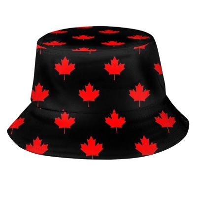 Cute Canada Flag Bucket Hat Summer Travel Beach Sun Hat Packable Outdoor Canadian Fisherman Cap for Women Men