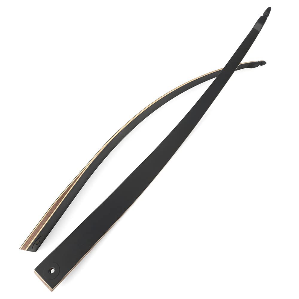 HNZMDY Black Hunter Archery Takedown Recurve Bow Limbs Replacements Takedown Longbow Limbs 25-60 Lbs Replacement Bow Limbs Only (20 Lbs, Longbow Limbs)