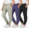 Real Essentials 3 Pack: Girls' Lounge Joggers Soft Athletic Performance Casual Sweatpants-Set 5, XS (7) view 1