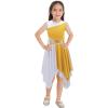 Linjinx Kids Girls Praise Lyrical Dance Dress Worship Liturgical Celebration Costume Church Robe Yellow 6 Years view 1