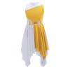 Linjinx Kids Girls Praise Lyrical Dance Dress Worship Liturgical Celebration Costume Church Robe Yellow 6 Years view 2