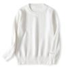 ACESTAR Boys and Girls' Uniform Cotton Crew-Neck Sweaters Long Sleeve Pullover Knit SweaterWhite,130/6Y view 1