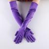 Opera Elbow Finger Women's Length Long Bridal Satin Dance Gloves 1920s Gloves Gloves Mittens (Purple, One Size) view 3