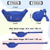 3 Pcs Fanny Packs Crossbody Waist Bags for Women Men Crossbody Waterproof Fanny Pack Belt Bag for Travel Walking Running Hiking Cycling Outdoor Easy Carry Any Phone, Wallet (Black, Blue, Pink) view 2