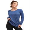 Abrooical Womens Long Sleeve Workout Tops Exercise Shirts Running Yoga Training T-Shirt Long Navy XX-Large view 2